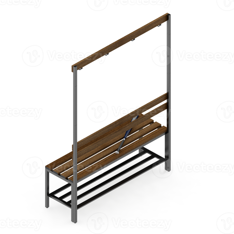 Isometric bench 3D render png