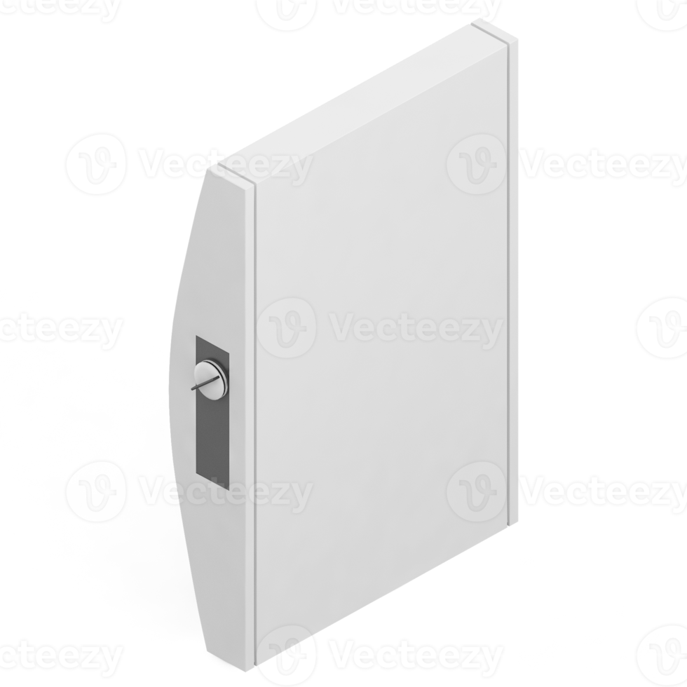 Isometric air conditioning 3D render png
