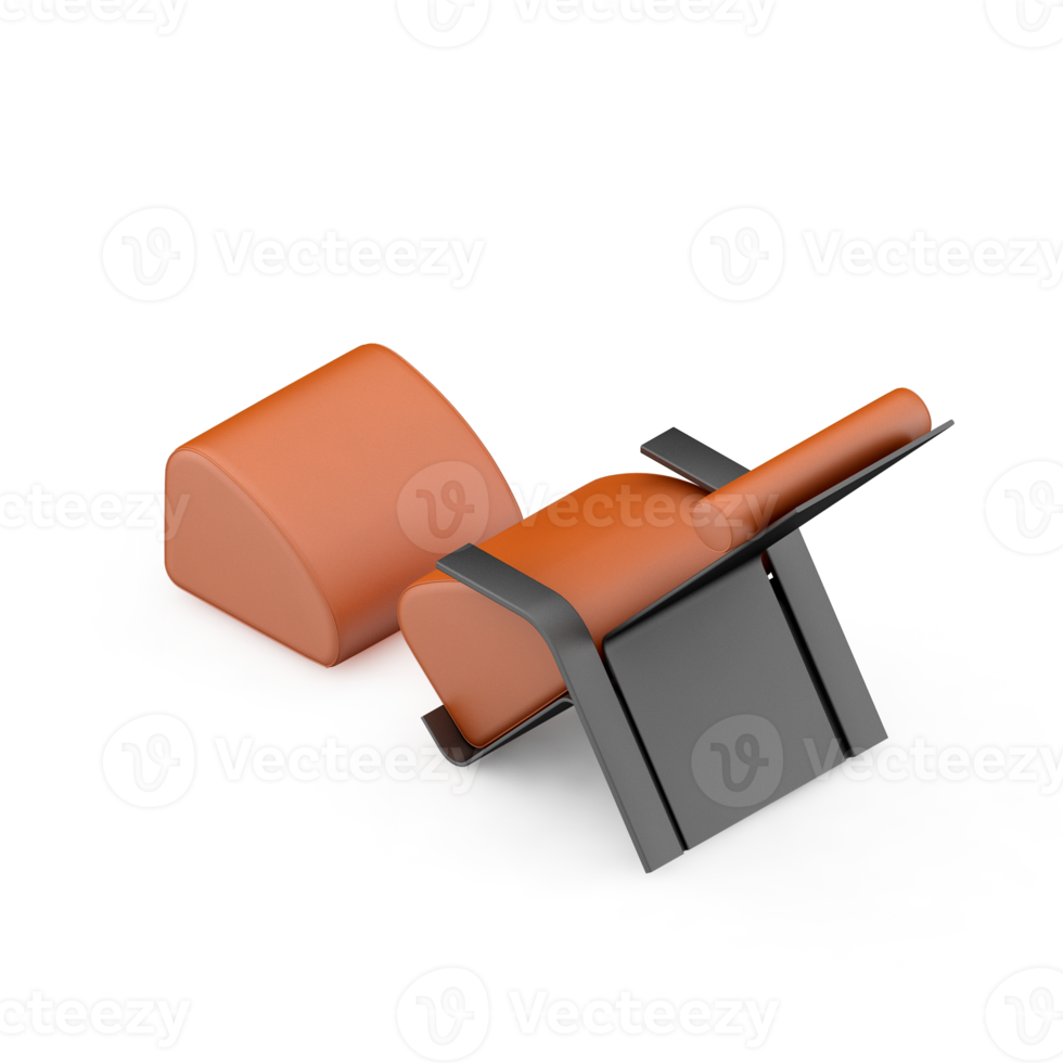 Isometric Chair 3D isolated rendering png