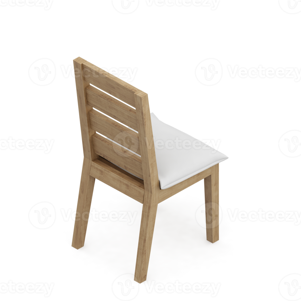Isometric Chair 3D isolated rendering png