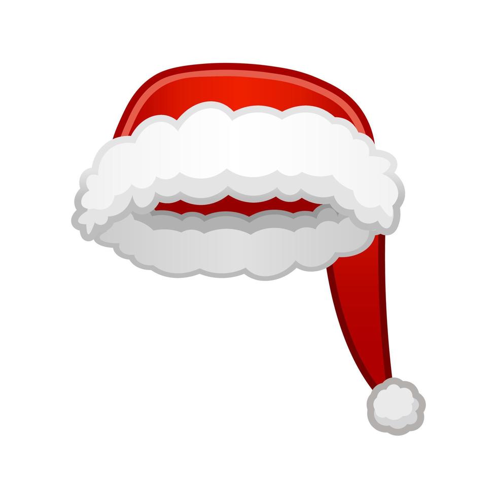 Santa Claus Christmas hat Large size of emoji vector