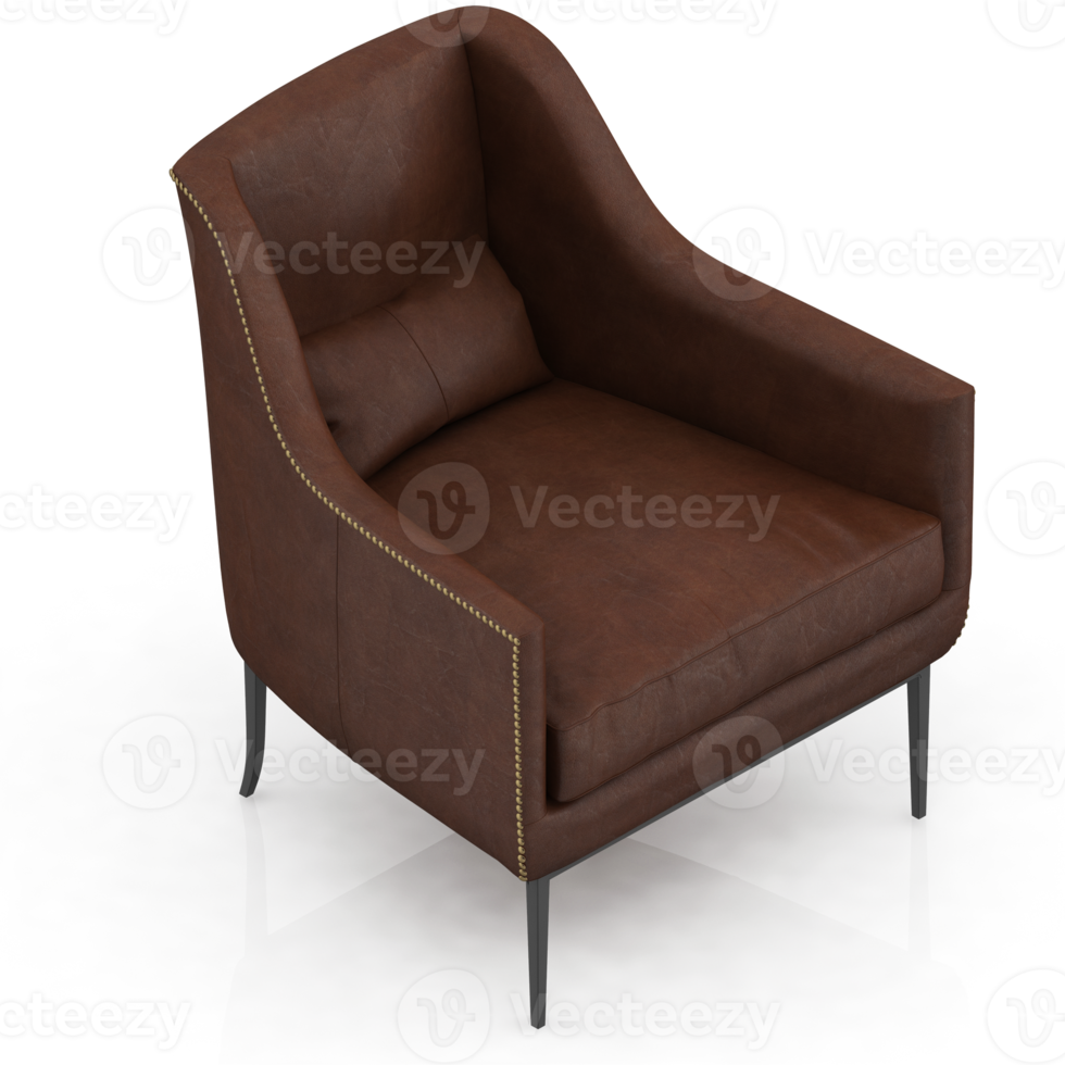 sillón isométrico aislado 3d render png