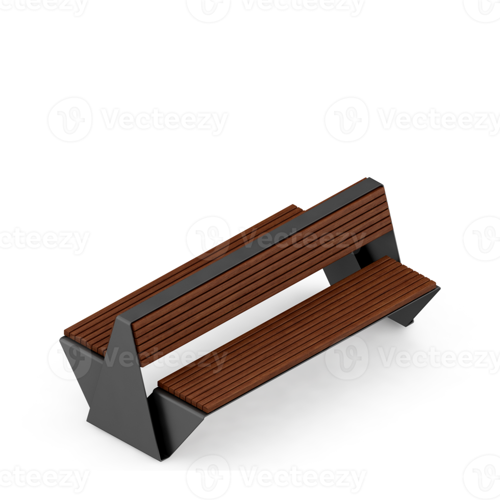 Isometric bench 3D render png