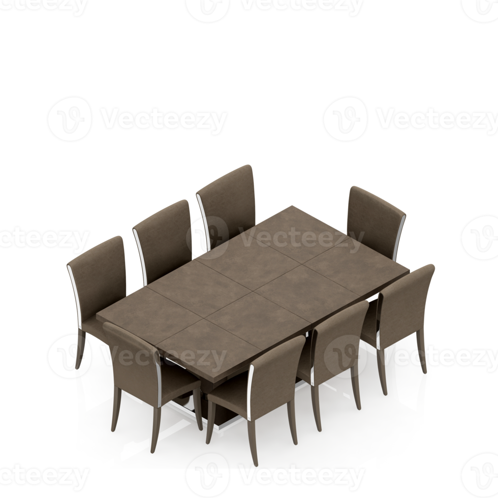 Isometric Table 3D render png