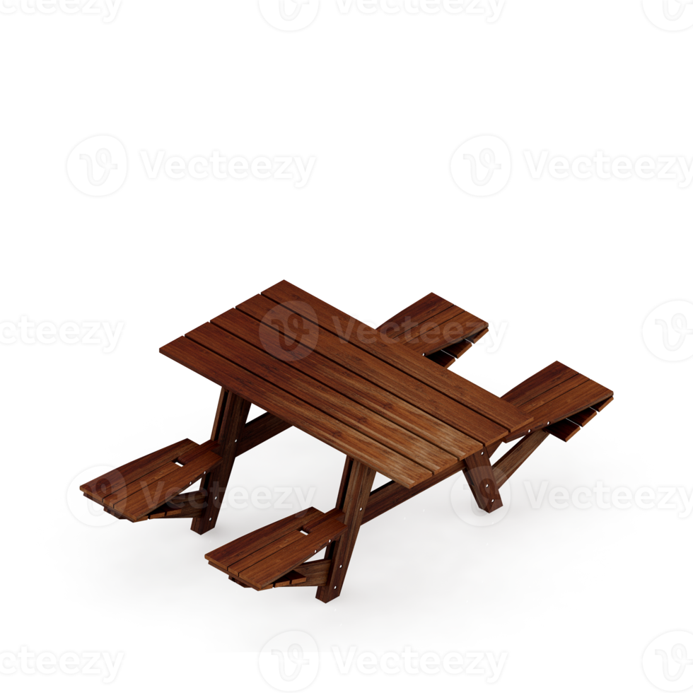 Isometric Table 3D render png