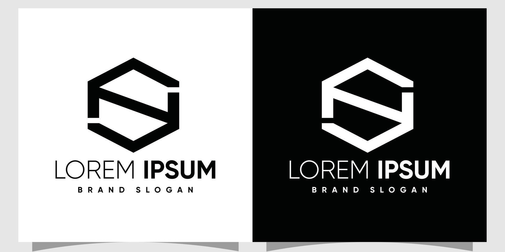 Construction logo with creative modern syle Premium Vector