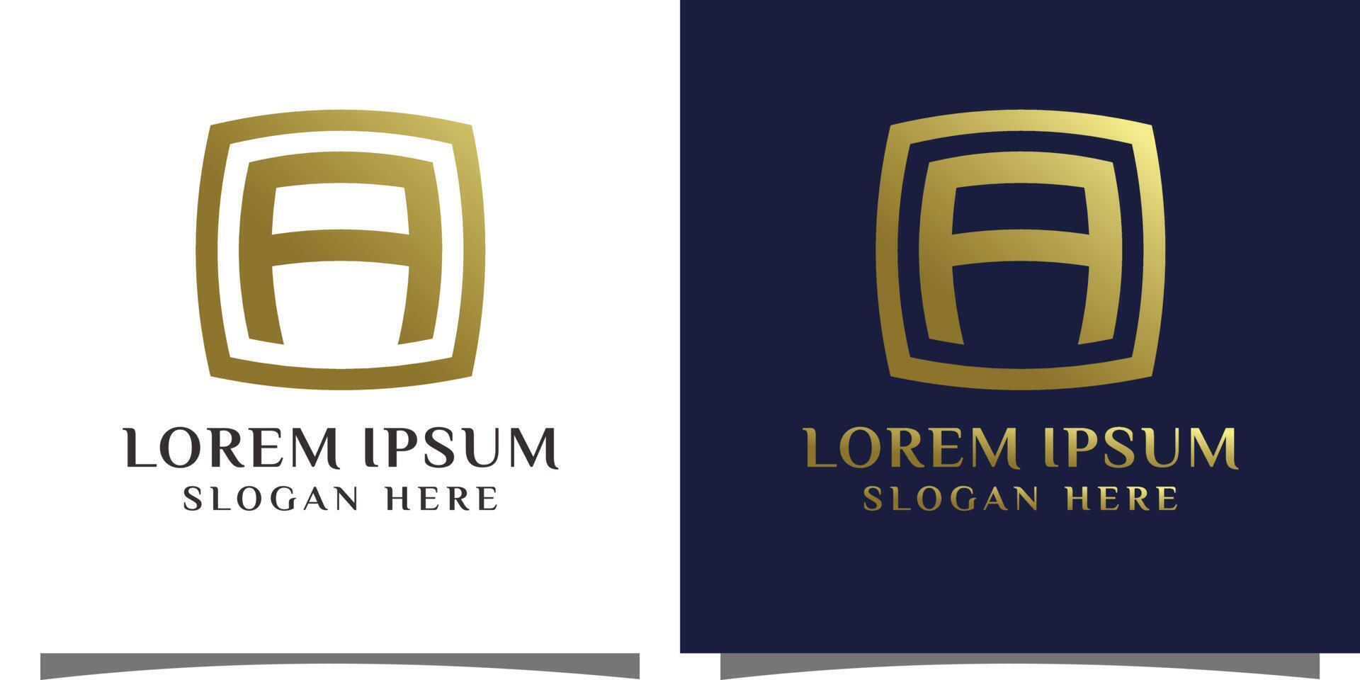 A letter logo with creative modern syle Premium Vector