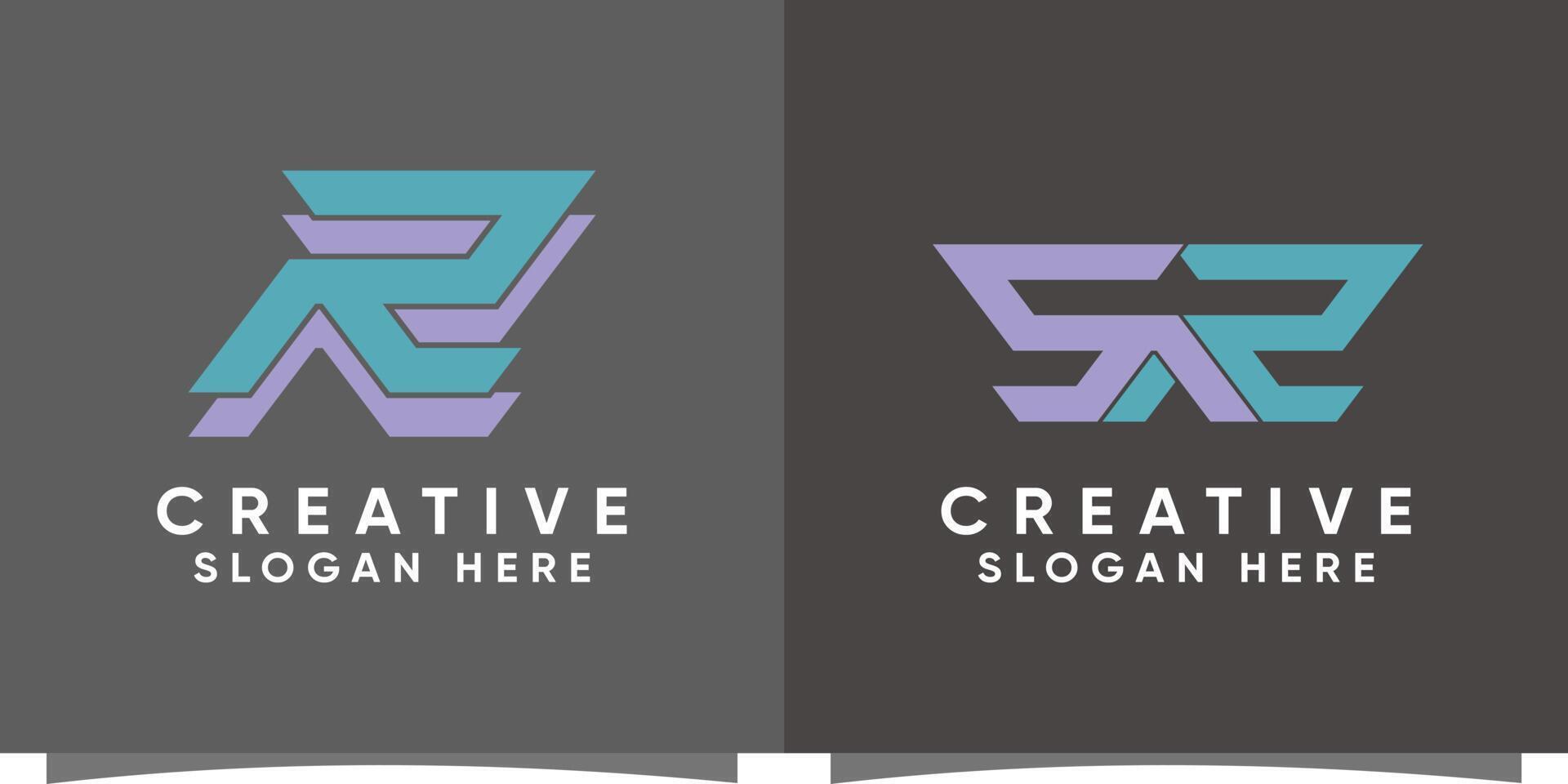 RR Logo with creative modern syle Premium Vector