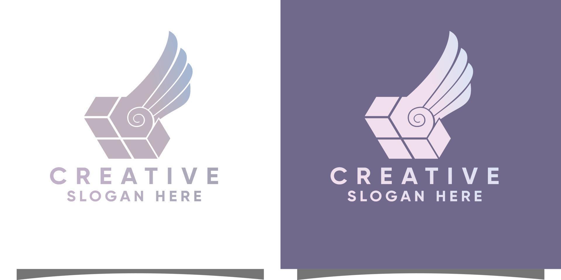 logotipo abstracto con vector premium de estilo moderno creativo