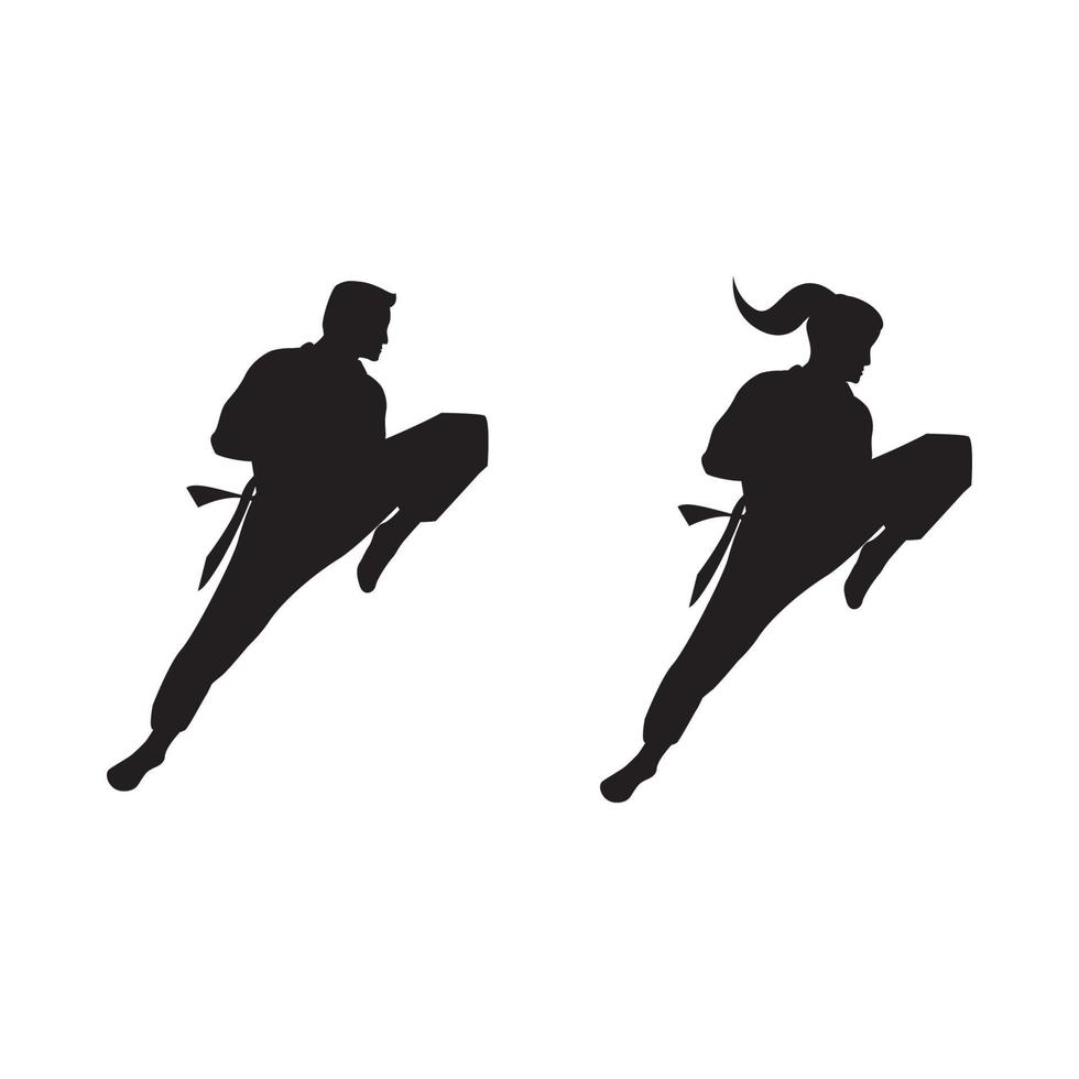 diseño de icono de vector de taekwondo