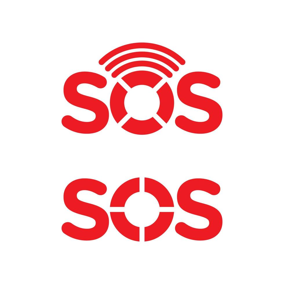 SOS Vector icon design illustration