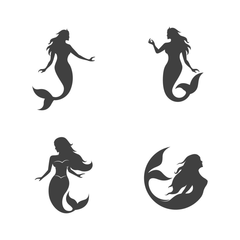 diseño de ilustración de vector de sirena