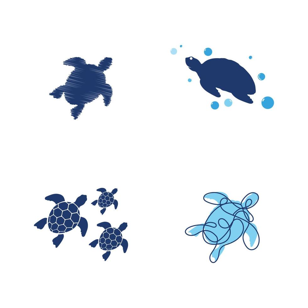Turtle animal cartoon icon vector