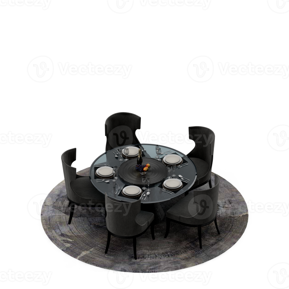 Isometric Table 3D render png