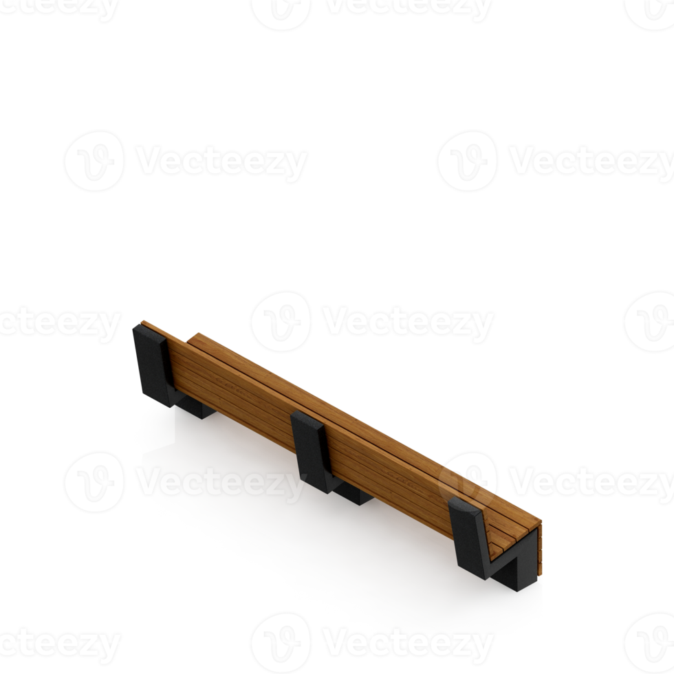 Isometric bench 3D render png