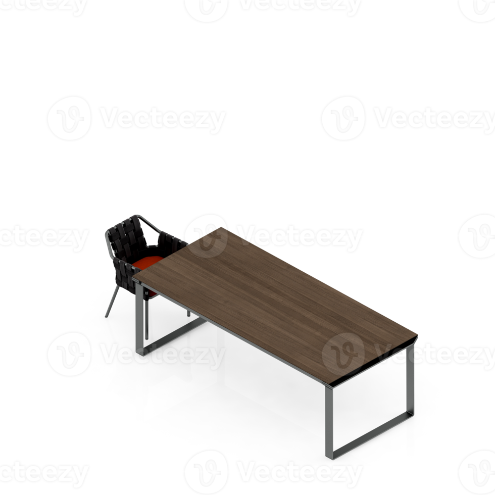 Isometric Table Set 3D render png