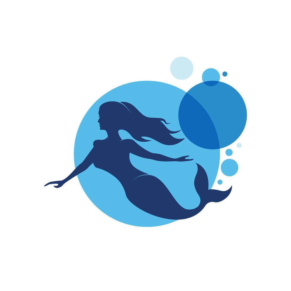 diseño de ilustración de vector de sirena