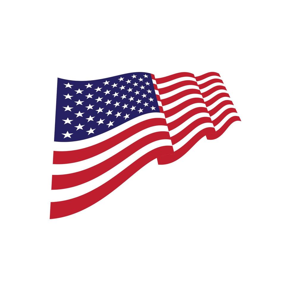 Flag american vector icon illustration