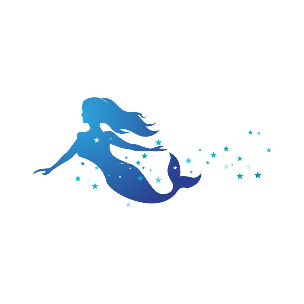 diseño de ilustración de vector de sirena