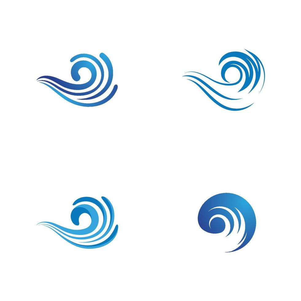 diseño de vector de icono de onda de agua