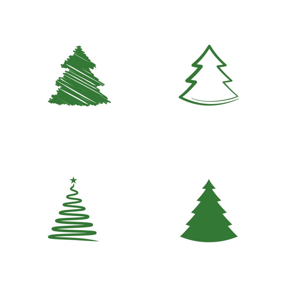 Cedar tree vector icon illustration