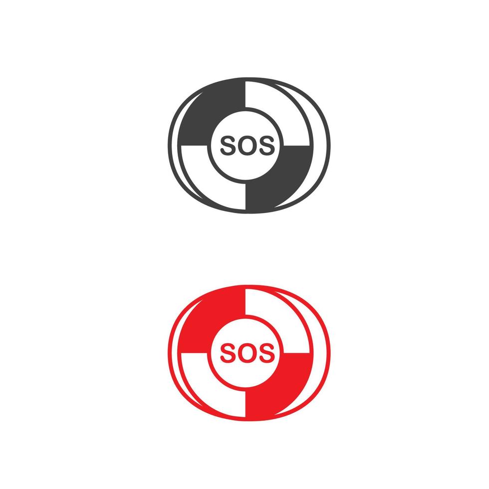 SOS Vector icon design illustration