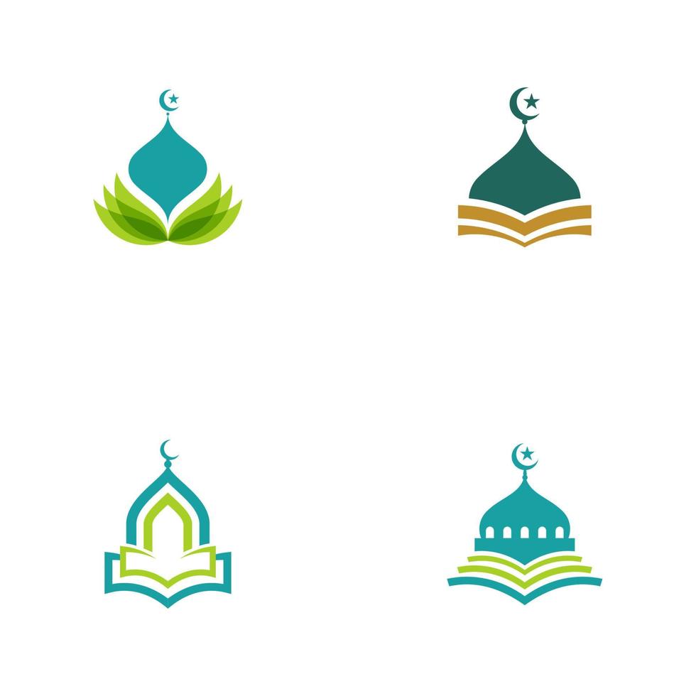 diseño de icono de vector de escuela islámica