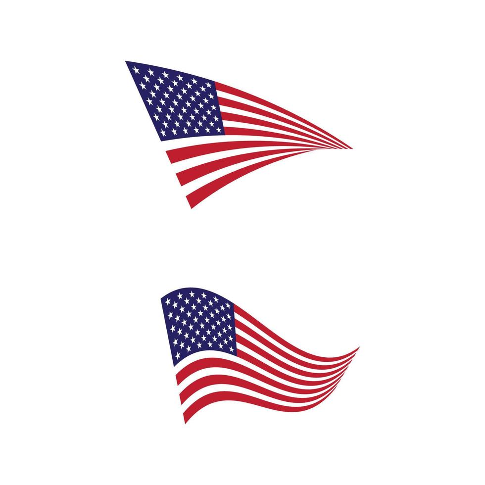 Flag american vector icon illustration
