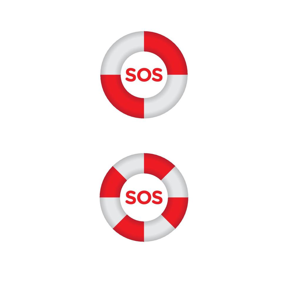 SOS Vector icon design illustration