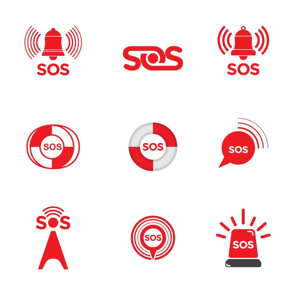 SOS Vector icon design illustration