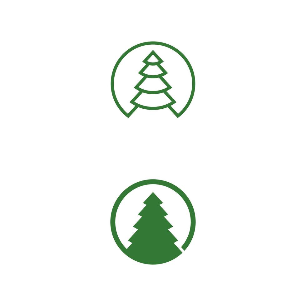 Cedar tree vector icon illustration