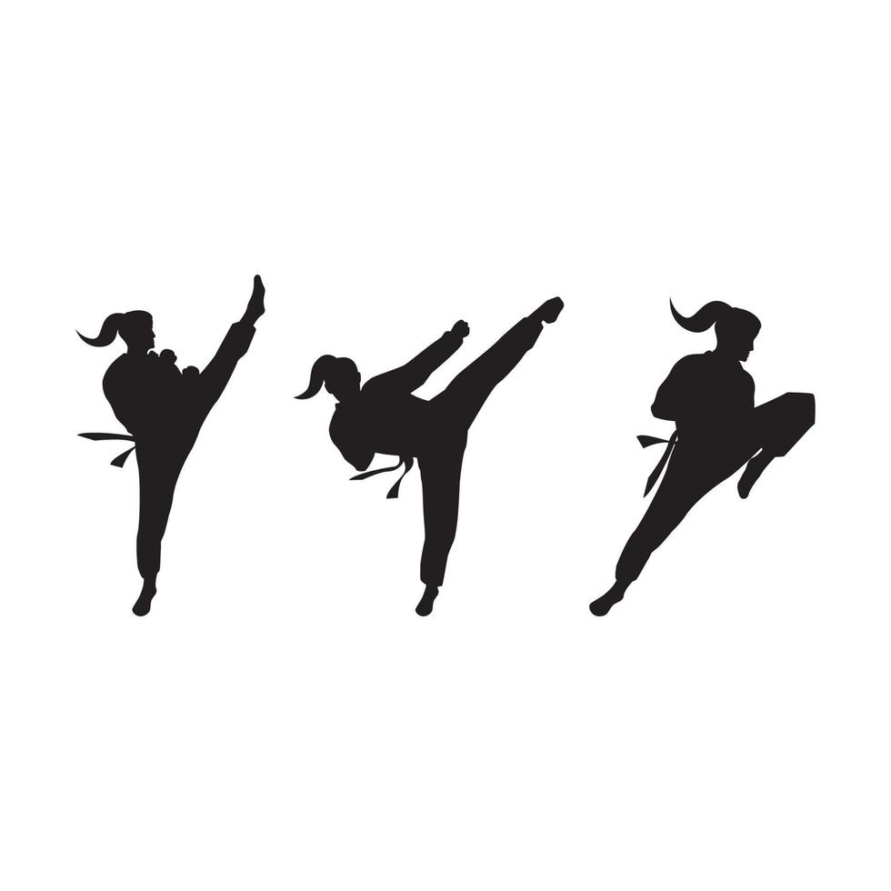 diseño de icono de vector de taekwondo