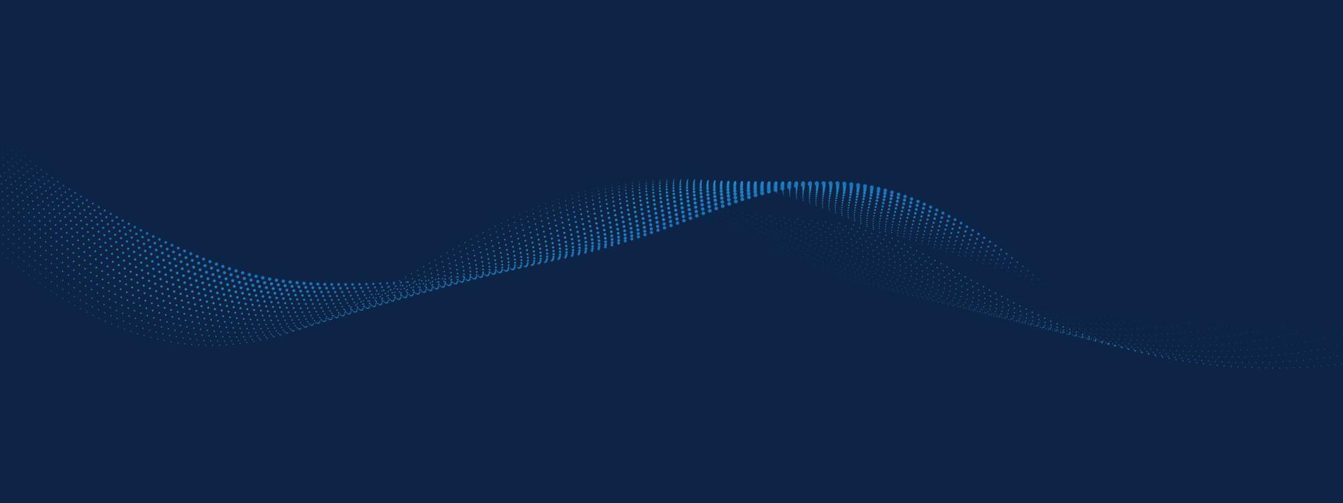 Abstract digital wave of particles flow vector