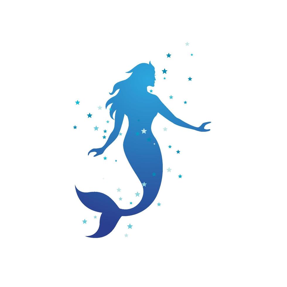 diseño de ilustración de vector de sirena