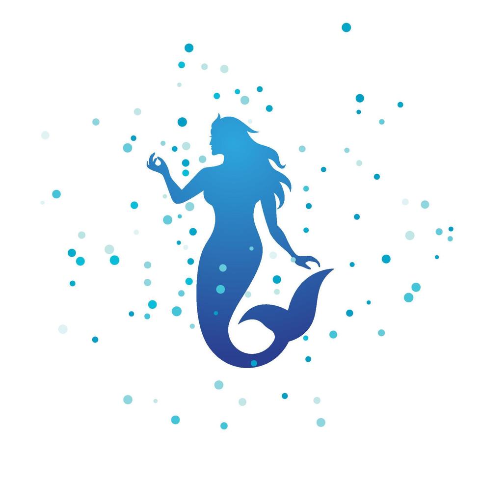 diseño de ilustración de vector de sirena