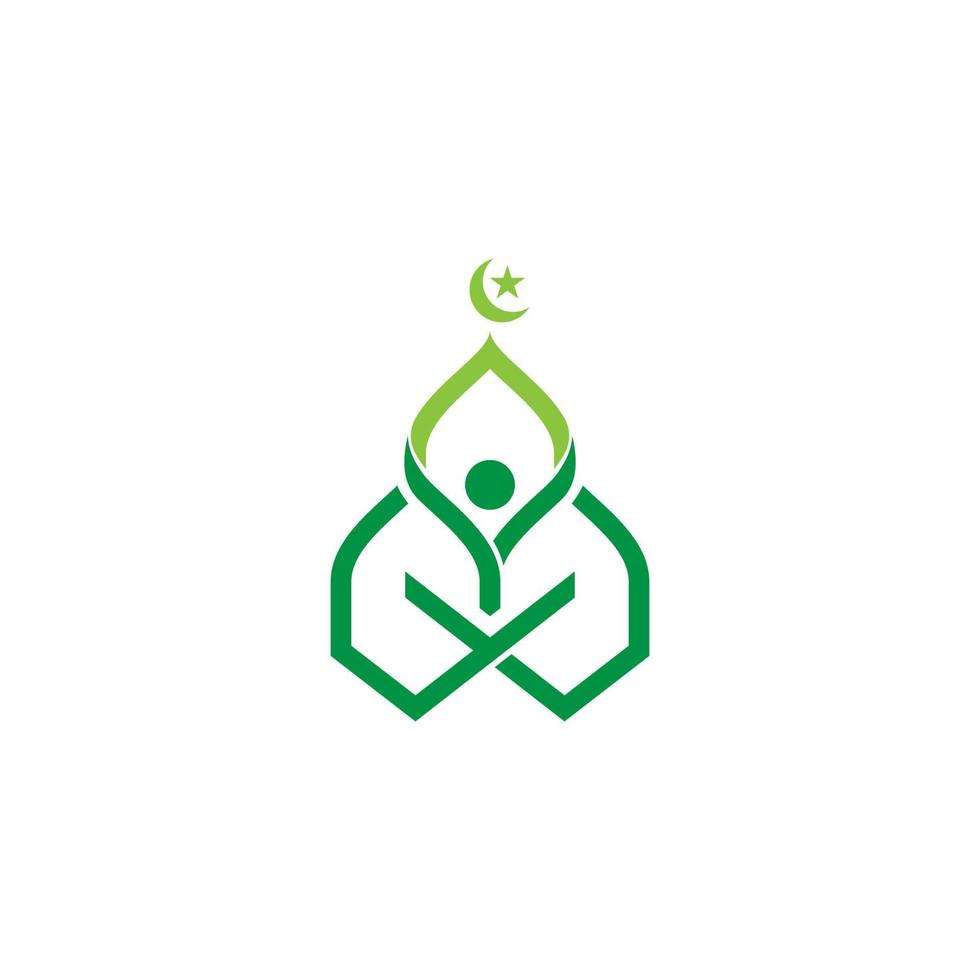 islamic school Vector icon design