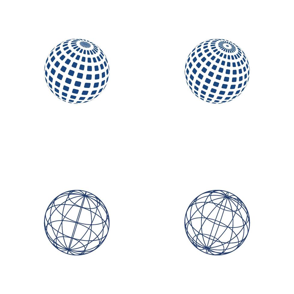 Wire World Logo Template vector