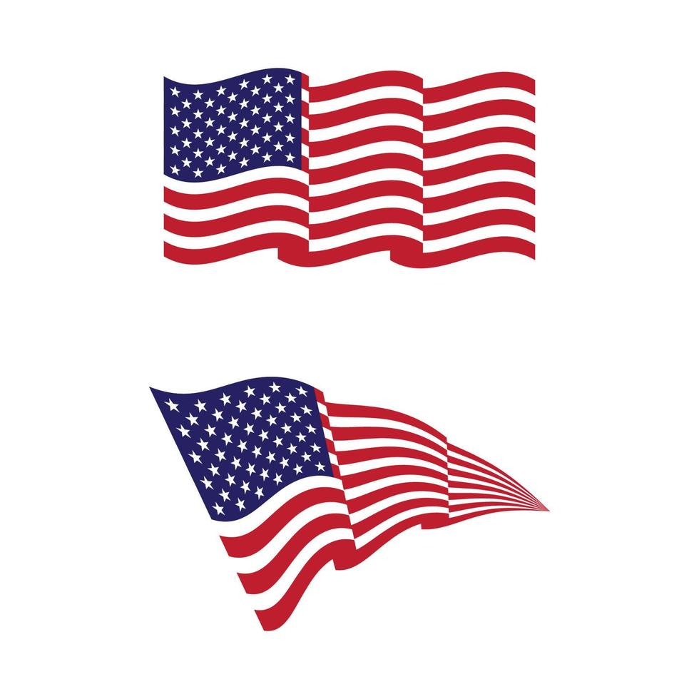 Flag american vector icon illustration