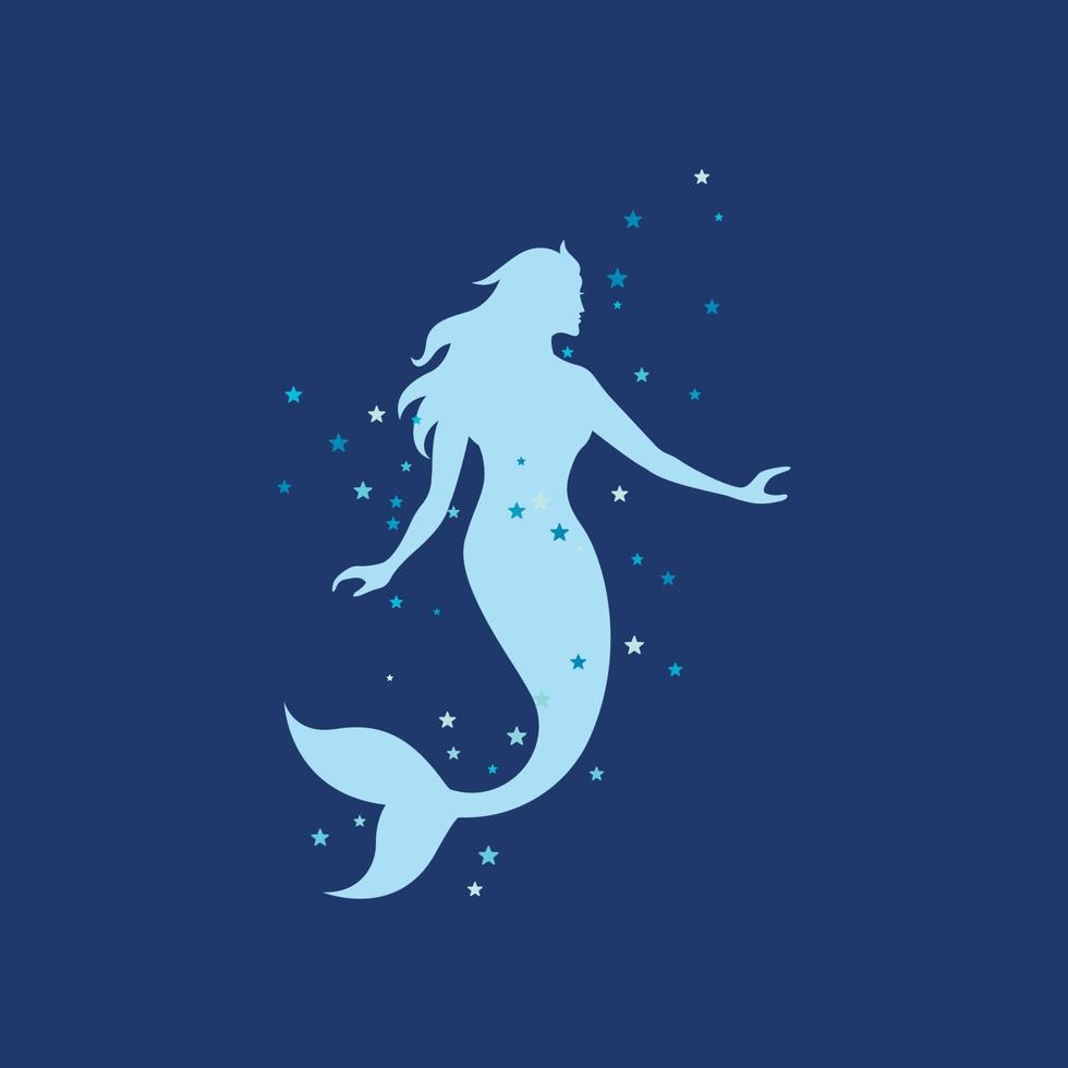 diseño de ilustración de vector de sirena