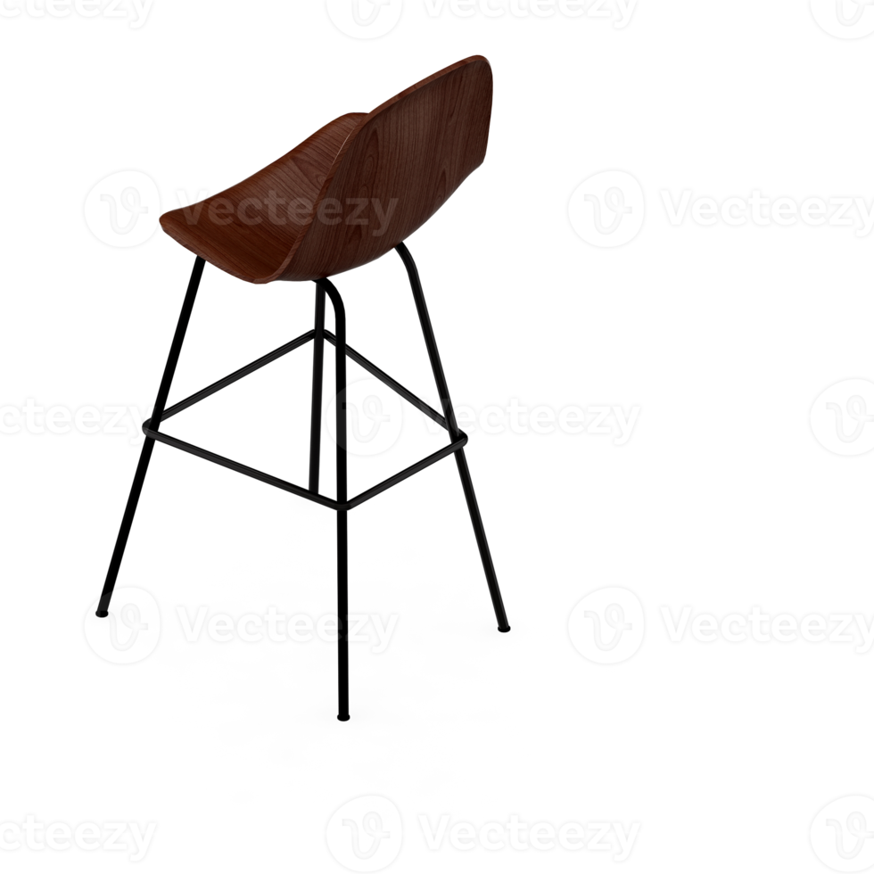 Isometric Chair 3D isolated rendering png