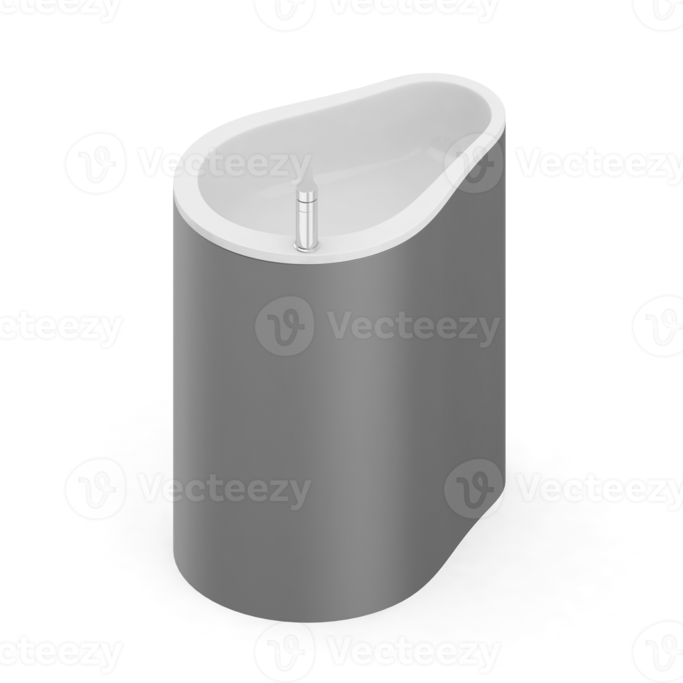 Isometric bathroom items 3D isolated render png