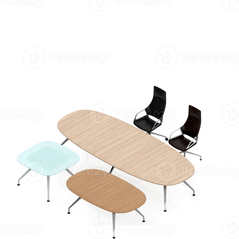 Isometric Table 3D render png