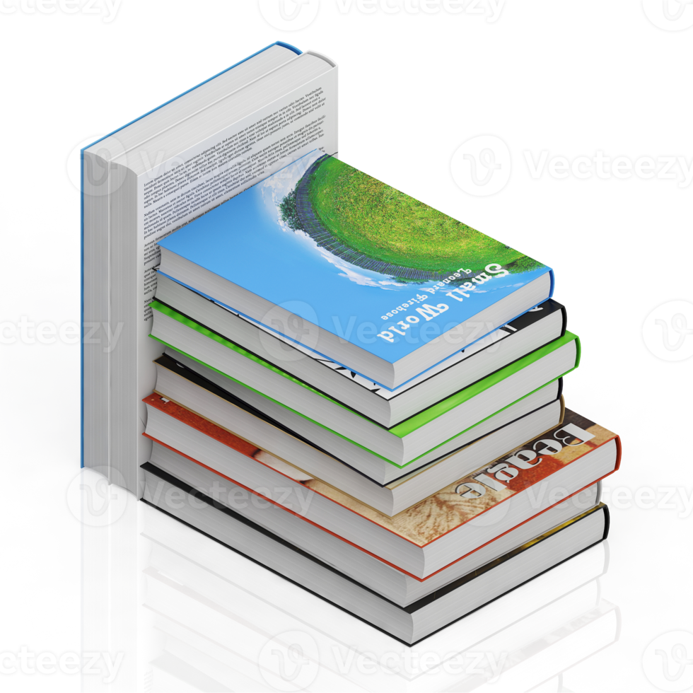 Isometric Books 3D render png