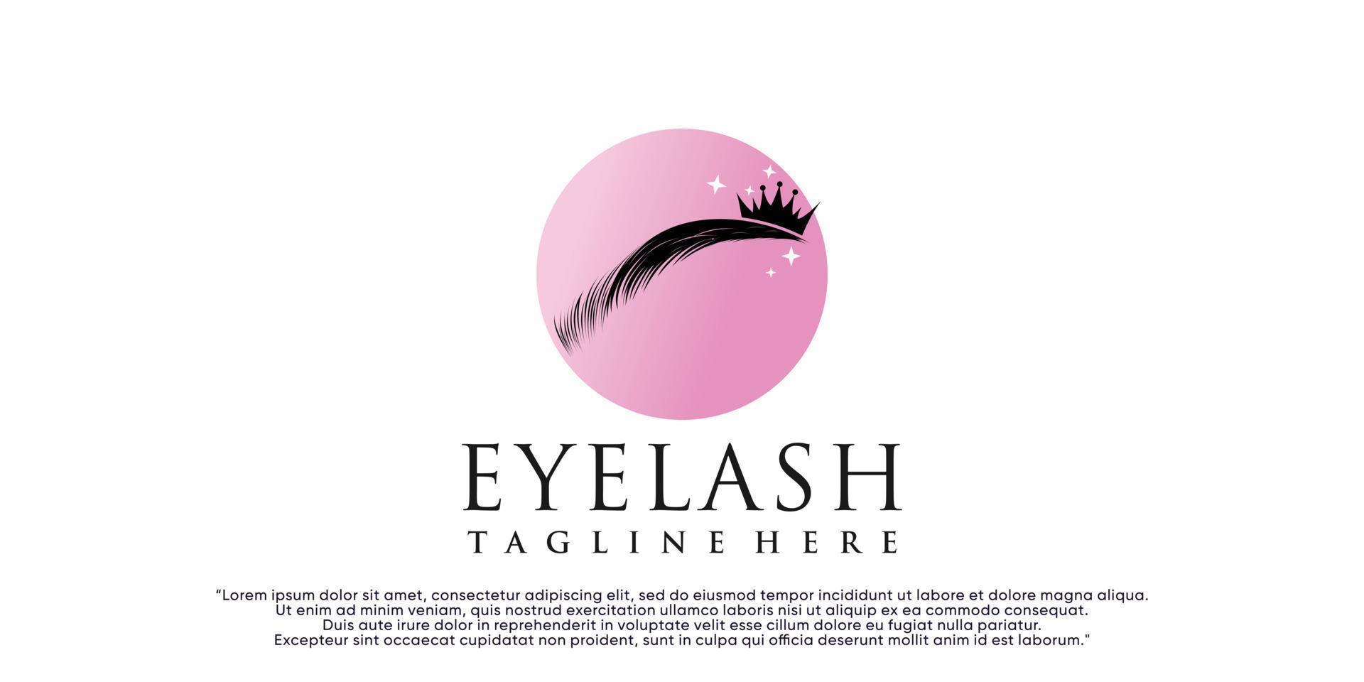 Eye lashes logo design with creative modern concept Premium Vector