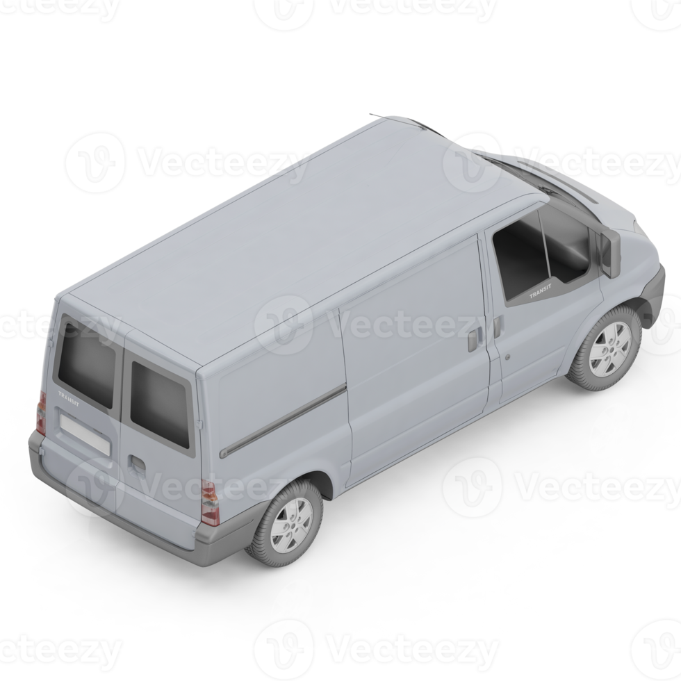 Isometric vehicle 3D Render png