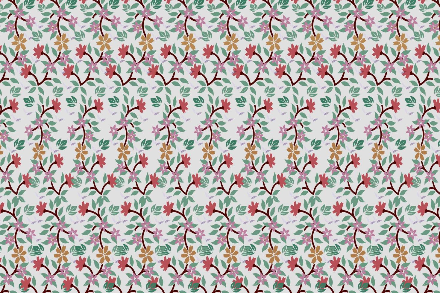 Seamless floral pattern with bright colorful flowers and leaves . The elegant the template for fashion prints. Modern floral background. vector