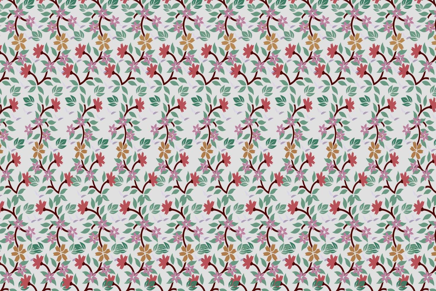 Seamless floral pattern with bright colorful flowers and leaves . The elegant the template for fashion prints. Modern floral background. vector