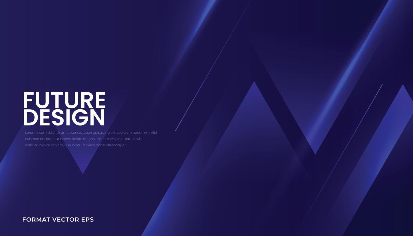 Abstract Blue Futuristic Background with Geometric Overlay Triangle Shapes. Dynamic Background for Sport, Technology, Movement, Speed concept. Vector illustration