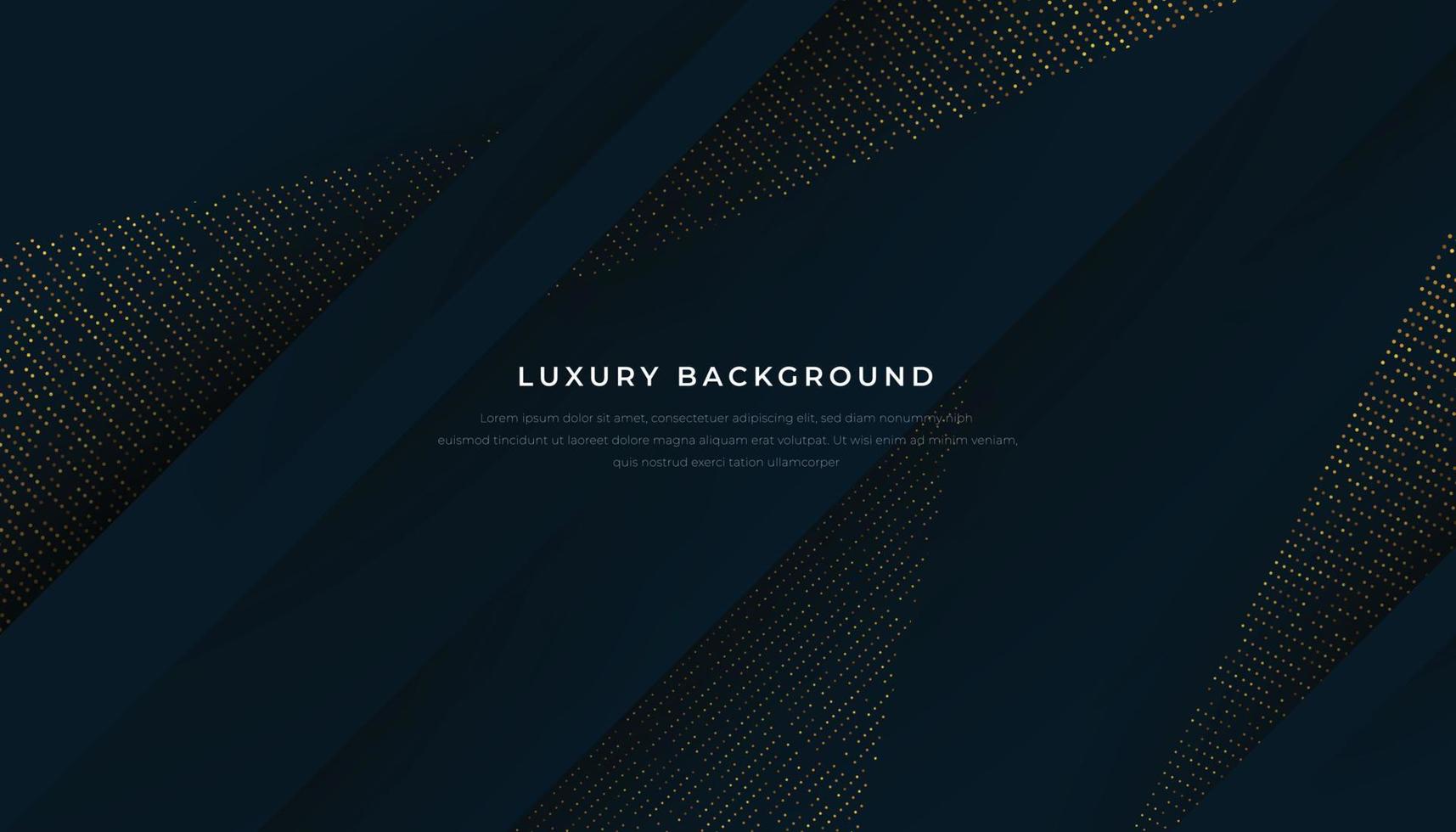 Abstract Luxury Blue Gradient Overlap Layers Background with Golden Glitters Dots. Vector Illustration