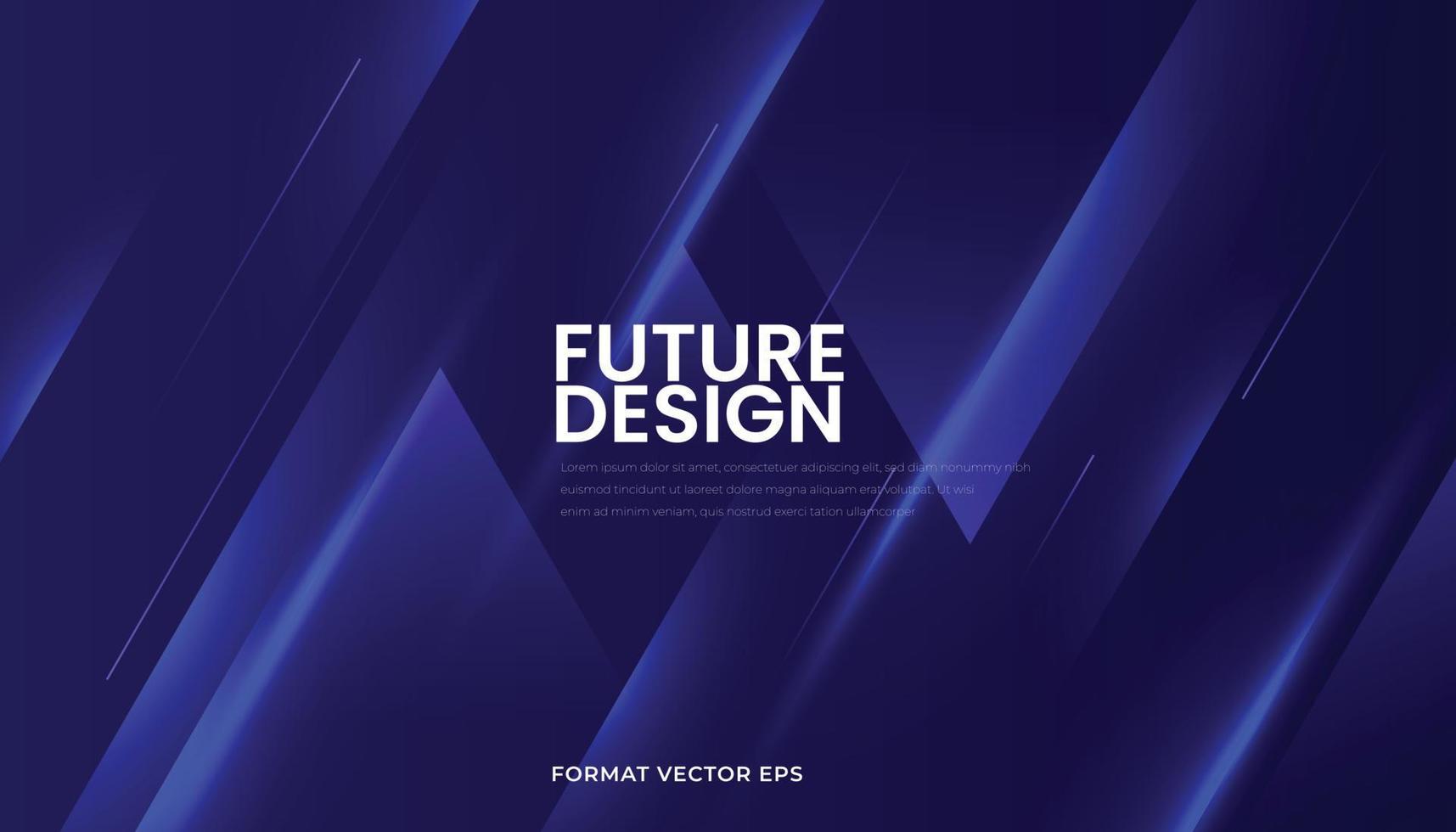 Abstract Blue Futuristic Background with Geometric Overlay Triangle Shapes. Dynamic Background for Sport, Technology, Movement, Speed concept. Vector illustration